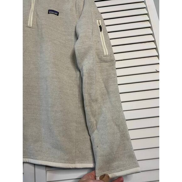Patagonia Grey Cream Better Sweater 1/4 Zip Pullover Sz Small N - Picture 4 of 9